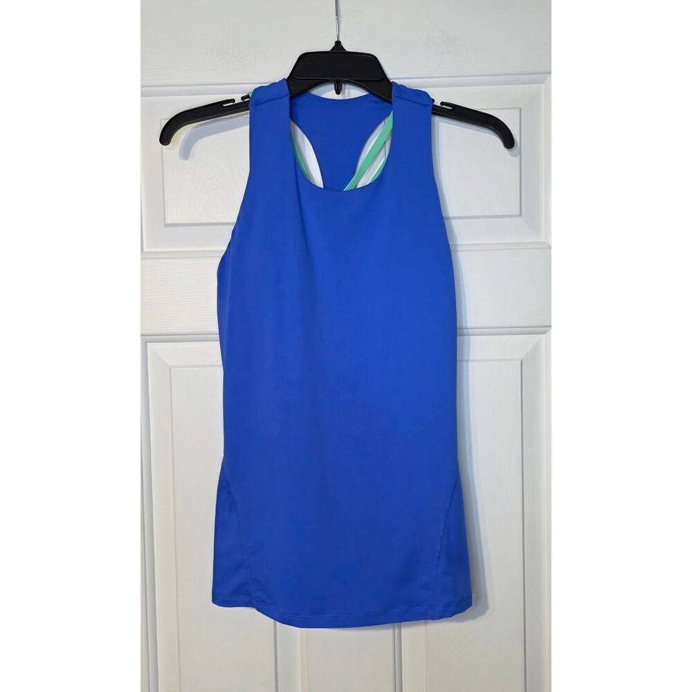 Fabletics Strappy Athletic Tank‎ Top Women's Blue No Size Tag See Measurements